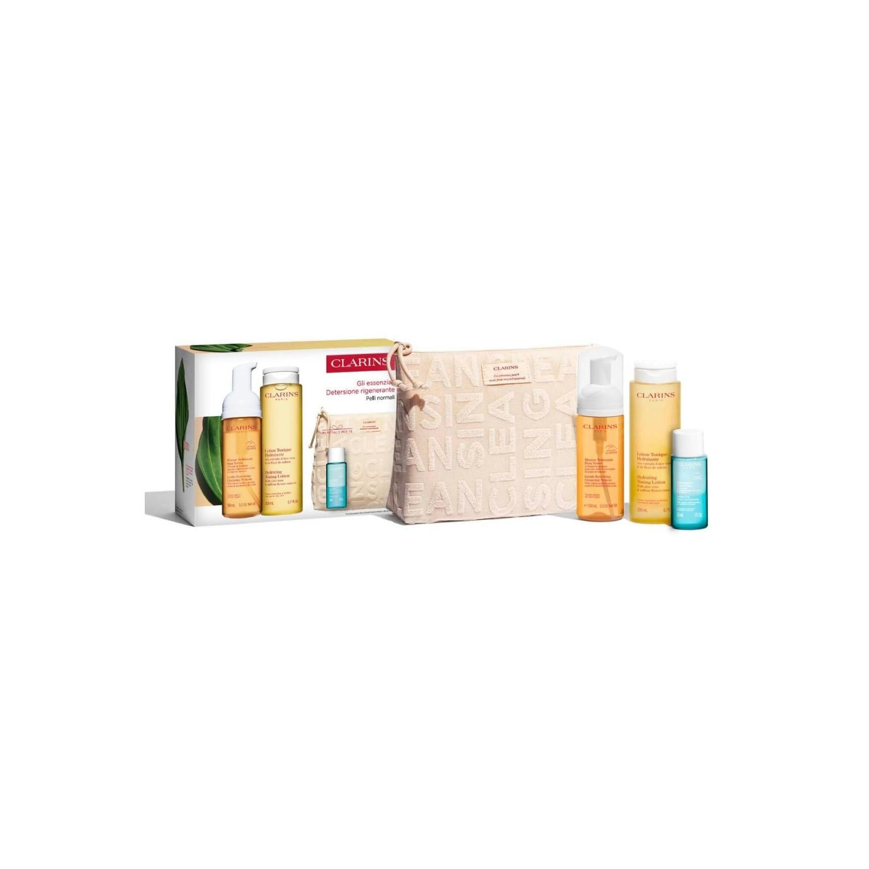 CLARINS GLI ESSENZIALI DETERSIONE RIGENERANTE COFANETTO