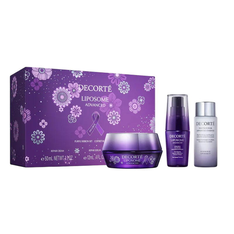 DECORTÉ LIPOSOME ADVANCED CREAM PURPLE RIBBON SET COFANETTO REGALO