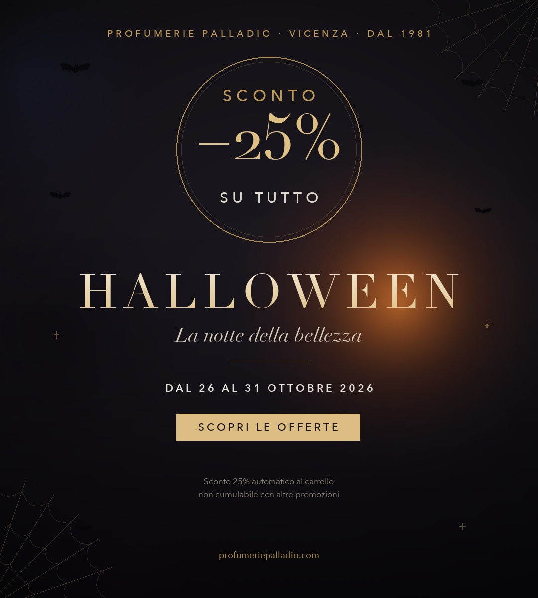 Halloween 2026 – sconto 25% su tutto, versione mobile | Profumerie Palladio